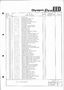 Olympus Pen EED manual. Camera Instructions.